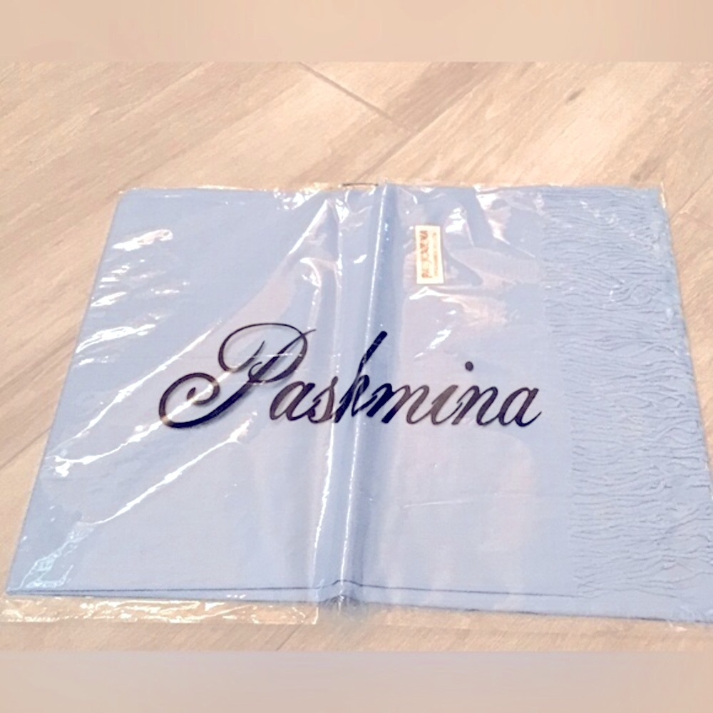 PASHMINA, Women’s Large Scarf Shawl Wrap 70% Cashmere, 30% Seta - New